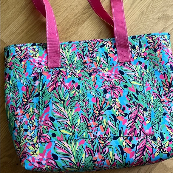 Lilly Pulitzer Pink and Blue Floral Tote - Picture 8 of 16